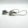 Vintage Green Chrysoprase Shepherds Hook Earrings in Sterling Silver 925