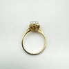 9ct Gold Pearl & Diamond Ring Size O - P Engagement Stacking Ring