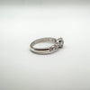 0.50ct CZ Solitaire with CZ Shoulders in Sterling Silver Ring Size K - L