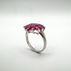 1.25ct Natural Ruby Cluster Ring in Sterling Silver 925 Size U - V by Gemporia