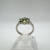 Green Peridot & White Topaz Sterling Silver Ring Size R - S by TGGC August