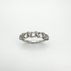 1ct CZ Half Hoop Wedding Eternity Stacking Ring in Sterling Silver 925 Size Q R