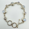 Chunky 20ct Cabochon Moonstone Bracelet in Sterling Silver 925 Heavy 30g *