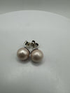 8mm Pink Pear Studs in Sterling Silver 925