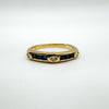 18ct Gold Sapphire & Diamond Wedding Eternity Stacking Ring Size L - M 2.1g