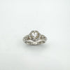 Vintage 0.50ct CZ Heart Solitaire Ring in Sterling Silver 925 Engraved Band