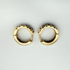 9ct Gold Small Chunky 0.30ct Diamond Huggie Hoop Earrings