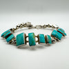 NEW Turquoise 7.5" Bracelet in Sterling Silver 925 Heavy 17g