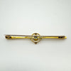 Antique 15ct Yellow Gold Pearl & Aquamarine Bar / Target Brooch / Pendant