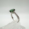 1.5ct Emerald CZ Engagement Ring Size M - N Sterling Silver 925 August Birthday