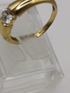 18ct Gold 0.30ct CZ Engagement or  Stacking Ring Size O - P by QVC