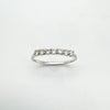 0.21ct CZ Half Hoop Ring in Sterling Silver Size M - N Wedding Eternity Stacking