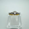 Antique 18ct Gold & Platinum 0.15ct Diamond Ring Size M - N