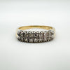 Vintage Antique 14ct Gold 0.14ct Diamond Wedding Eternity Stacking Ring L - M