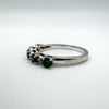 Diamond & Chrome Diopside Ring in Sterling Silver 925 Size P - Q