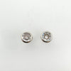 1ct CZ Solitaire Stud Earrings in Sterling Silver 925