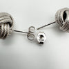 Chunky Lovers Knot Stud Earrings in Sterling Silver 925 *