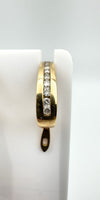 9ct Gold Diamond Huggie Hoop Earrings