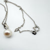 Diamond & Pearl Pendant with 18” Necklace in Sterling Silver *