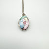 Multicoloured Mother of Pearl Locket & 18” Chain in Sterling Silver 925 Heavy 9g