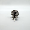 Chunky Lovers Knot Stud Earrings in Sterling Silver 925 *