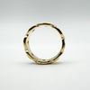 2x Diamond Set Criss Cross Gold Plated Ring Size O - P