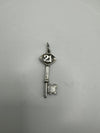 Vintage Large 21st Birthday Key Charm / Pendant Sterling Silver 925 by Nuvo