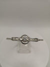 Kit Heath Celtic / Art Deco Design 2ct CZ Bangle Sterling Silver 925