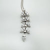 CZ Leaf Drop Pendant & 18” Chain in Sterling Silver 925