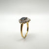 Antique 18ct Gold  1.80ct Trilogy Sapphire & Rose Cut Diamond Ring Size R - S