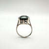 Large Green 6ct CZ Emerald Solitaire Ring in Sterling Silver 925 Size L - M