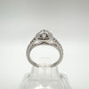 9ct White Gold 0.56ct Diamond Engagement Ring Size I - J Replated