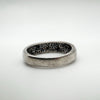 Trilogy Diamond Chunky Band Ring in Sterling Silver 925 Size O - P Heavy 5g