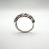 1ct CZ Half Hoop Wedding Eternity Stacking Ring in Sterling Silver 925 Size Q R