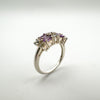 Amethyst & Blue Topaz Ring in Sterling Silver 925 Size N - O Wedding Eternity