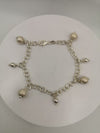 7" Beaded Ball Charm Bracelet 925 Sterling Silver 11g