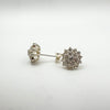 0.40ct CZ Cluster Stud Earrings in Sterling Silver 925