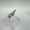 Modernist CZ Sif Jakobs Ring Size O - P Sterling Silver 925