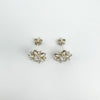 CZ Star Set Stud Earrings in Sterling Silver 925 