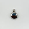 Chunky Vintage Agate Photo Locket Pendant in Sterling Silver 925 *