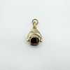 Vintage 9ct Gold Fob Pendant with Onyx - Bloodstone & Carnelian