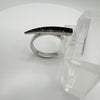 Modernist Black CZ Ring Size O 1/2 - P 1/2 Sterling Silver 925 by Sif Jakobs