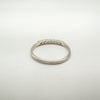 0.21ct CZ Half Hoop Ring in Sterling Silver Size M - N Wedding Eternity Stacking