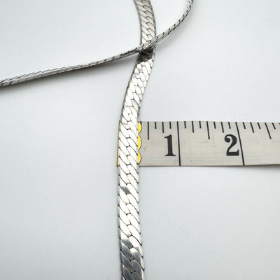 30” Herringbone Chain Necklace in Sterling Silver 925 Heavy 66g UNISEX