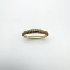 9ct Gold Yellow Diamond Skinny Half Hoop Band Ring Size N - O