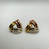 Vintage 9ct Gold 3x Coloured Gold Earrings - White / Rose & Yellow Gold