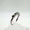 Diamond & Chrome Diopside Ring in Sterling Silver 925 Size P - Q