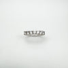 0.35ct CZ Half Hoop Band Ring in Sterling Silver Eternity Wedding Stacking Q - R