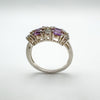 Amethyst & Blue Topaz Ring in Sterling Silver 925 Size N - O Wedding Eternity