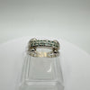 Sterling Silver Pale Blue Aquamarine Topaz CZ Ring Size L - M 925